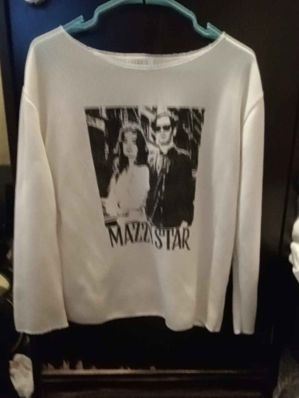 Mazarstar White Graphic Crewneck Sweater